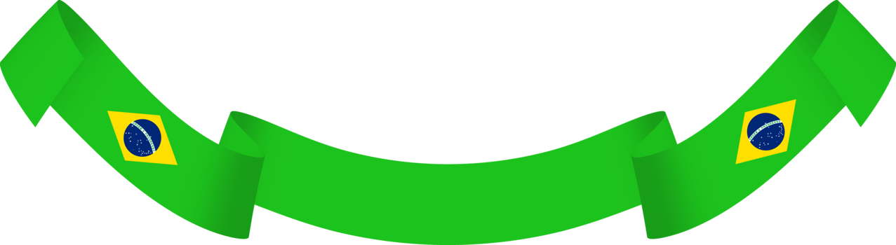 Brazil flag ribbon decoration png