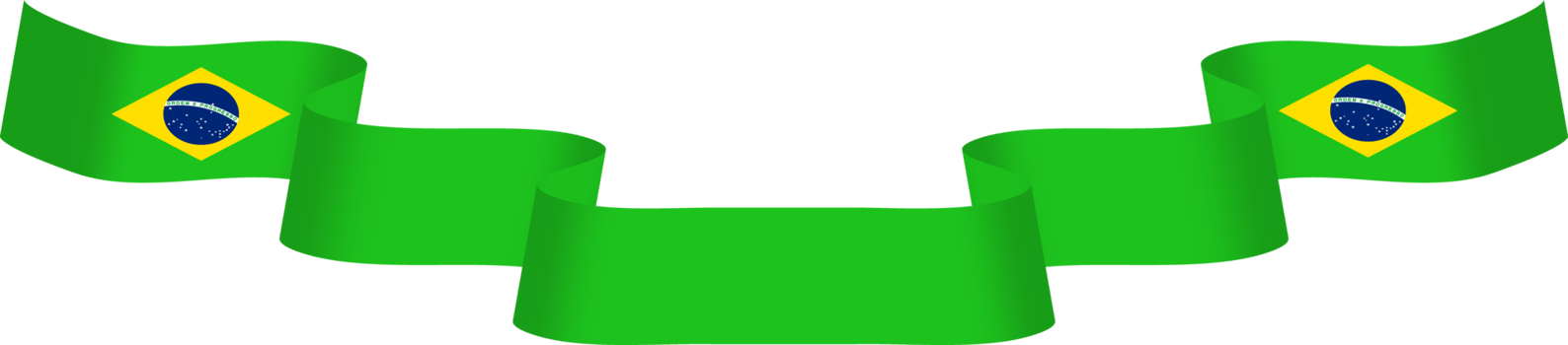 Brazil flag ribbon decoration png
