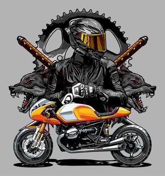 biker vector template