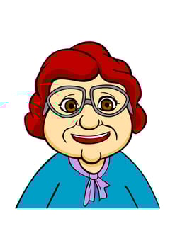 Happiness grandmother character vector
