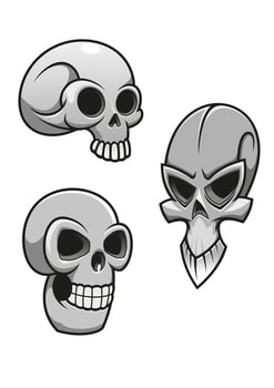 Set of skulls vector