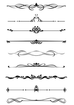 Dividers and borders set vector
