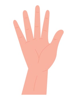 hand human stop gesture vector