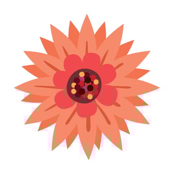 orange flower spring vector