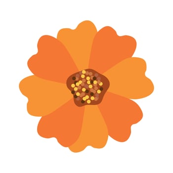 orange flower garden vector