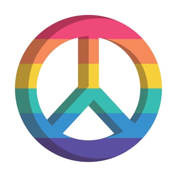 lgtbi peace love symbol vector