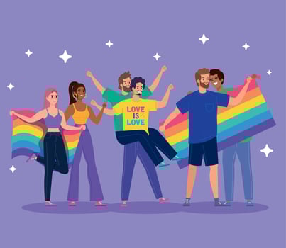 lgtbi community people vector