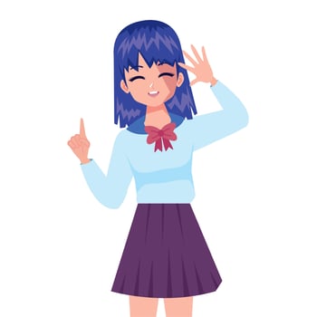 lady wearing purple skirt vector