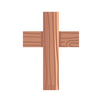 sacred wooden cross vector