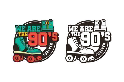 We are the 90s forever vector design logo