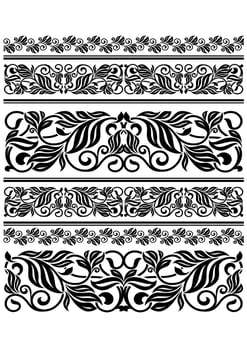 Floral ornament elements and embellishments vector