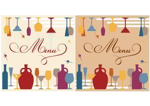 Menu template for bar or restaurant vector
