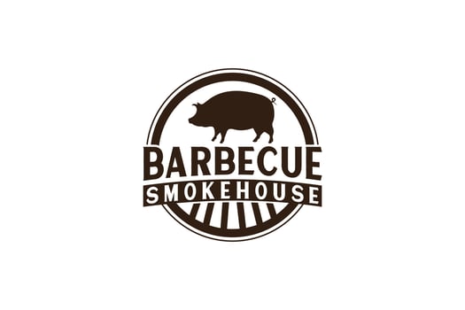 Vintage Retro Rustic BBQ Grill, Barbecue, Barbeque Label Stamp Logo design vector