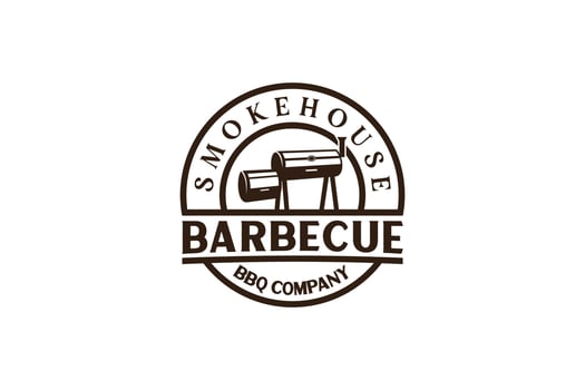Vintage Retro Rustic BBQ Grill, Barbecue, Barbeque Label Stamp Logo design vector