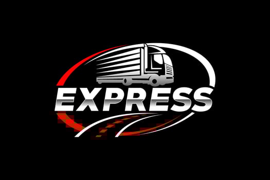 Truck silhouette abstract logo template vector. suitable for cargo logo, delivery cargo trucks, Logistic logo vector