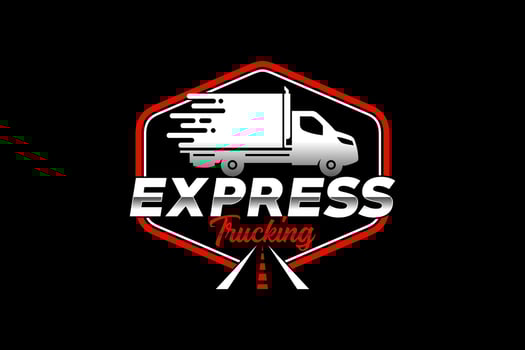 Truck silhouette abstract logo template vector. suitable for cargo logo, delivery cargo trucks, Logistic logo vector