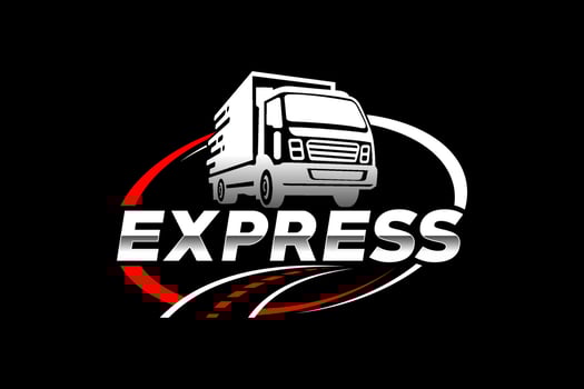 Truck silhouette abstract logo template vector. suitable for cargo logo, delivery cargo trucks, Logistic logo vector