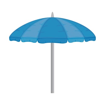 blue beach umbrella vector