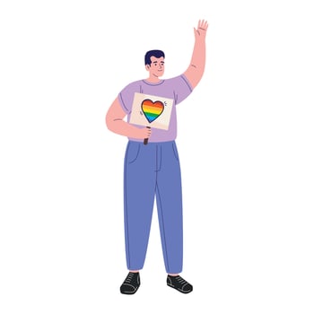 gay with heart lgtbi vector