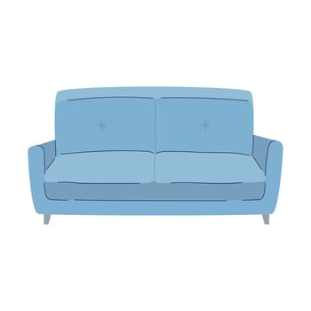 blue livingroom sofa vector