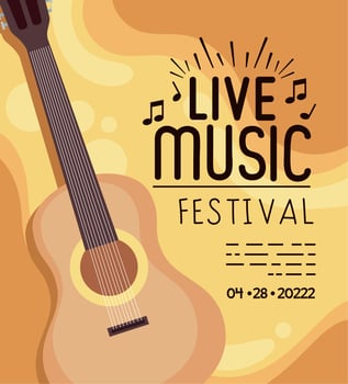 live music festival poster vector