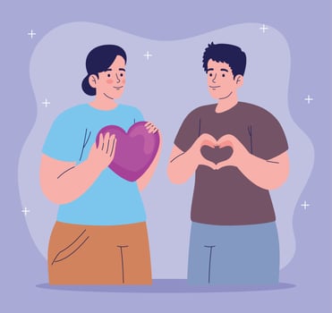 couple in love vector