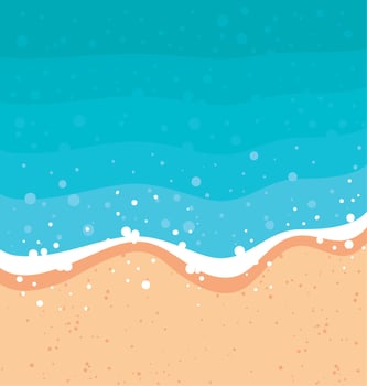 beach airview scene vector
