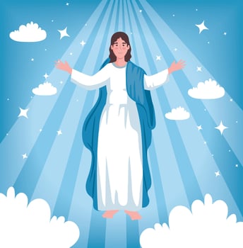 angel ascending of heaven vector