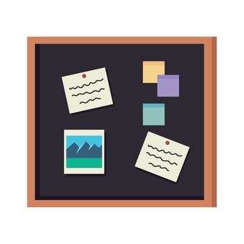 memo board school vector