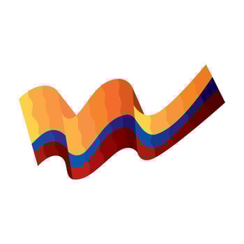 colombian flag waving vector