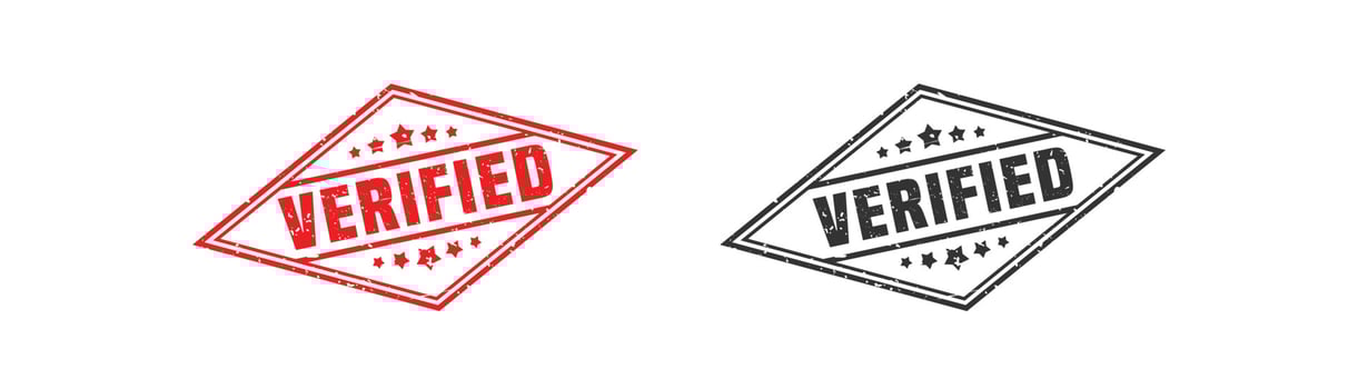 Verified stamp rubber with grunge style on white background. vector