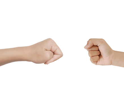 Close up Asian female hand show stranglehold, arm and hand isolated on a white background png