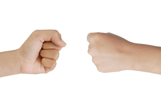 Close up Asian female hand show stranglehold, arm and hand isolated on a white background png