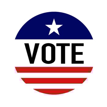vote in the united states election circle vector