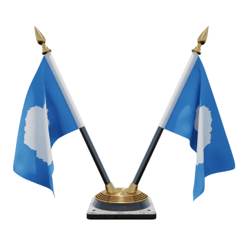 Antarctica 3d illustration Double V Desk Flag Stand png