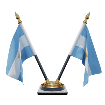 Argentina 3d illustration Double V Desk Flag Stand png