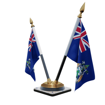 Ascension Island 3d illustration Double V Desk Flag Stand png