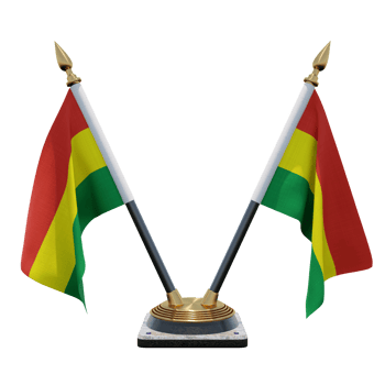 Bolivia 3d illustration Double V Desk Flag Stand png