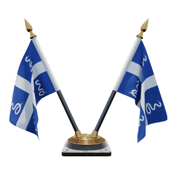 Drapeau Aux Serpents De La Martinique 3d illustration Double V Desk Flag Stand png