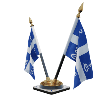 Drapeau Aux Serpents De La Martinique 3d illustration Double V Desk Flag Stand png