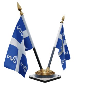 Drapeau Aux Serpents De La Martinique 3d illustration Double V Desk Flag Stand png