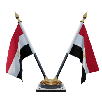 Egypt 3d illustration Double V Desk Flag Stand png