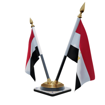 Egypt 3d illustration Double V Desk Flag Stand png