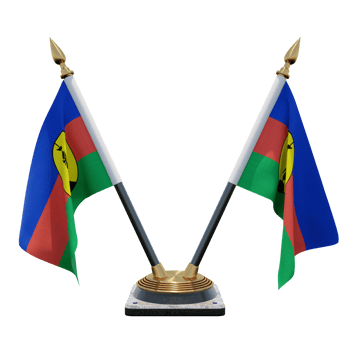 Flnks 3d illustration Double V Desk Flag Stand png