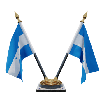 Honduras 3d illustration Double V Desk Flag Stand png