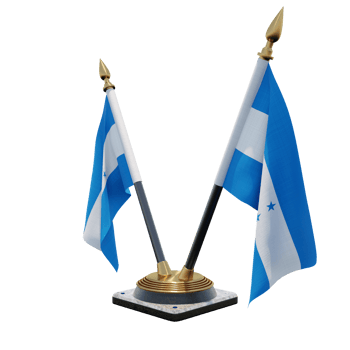 Honduras 3d illustration Double V Desk Flag Stand png