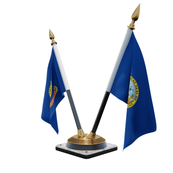Idaho 3d illustration Double V Desk Flag Stand png