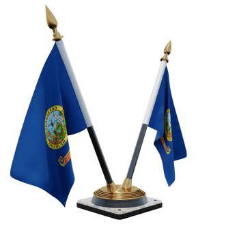 Idaho 3d illustration Double V Desk Flag Stand png