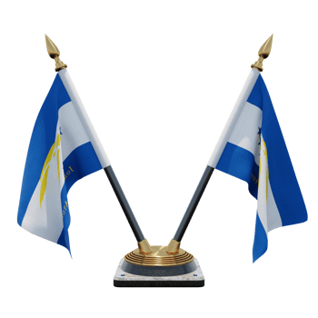 Johnston Atoll 3d illustration Double V Desk Flag Stand png
