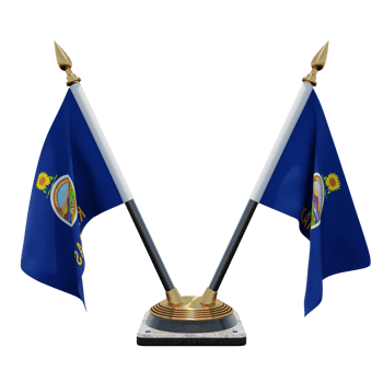 Kansas 3d illustration Double V Desk Flag Stand png